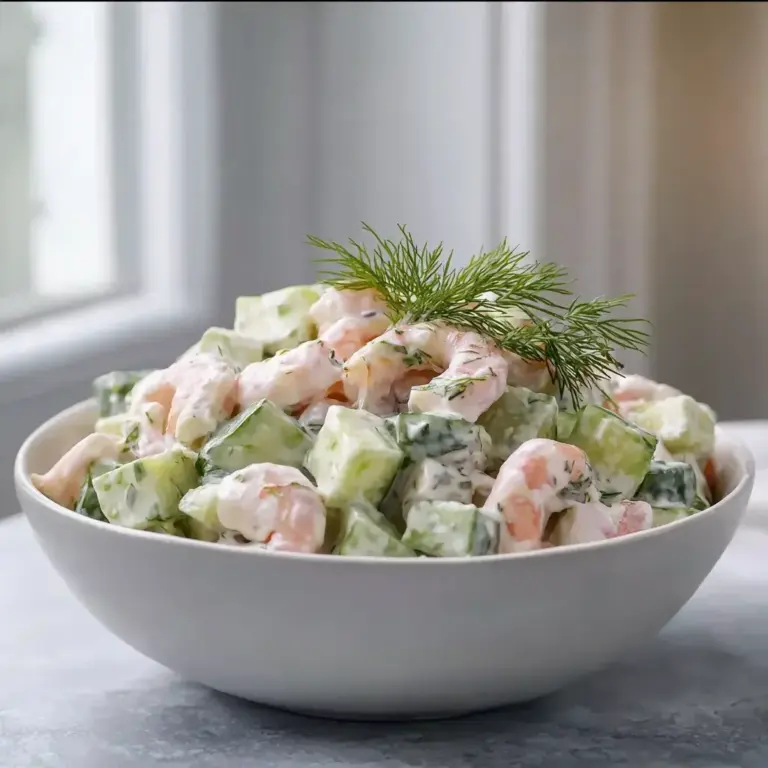 Salade concombre crevettes facile : 5 étapes simple et rapide