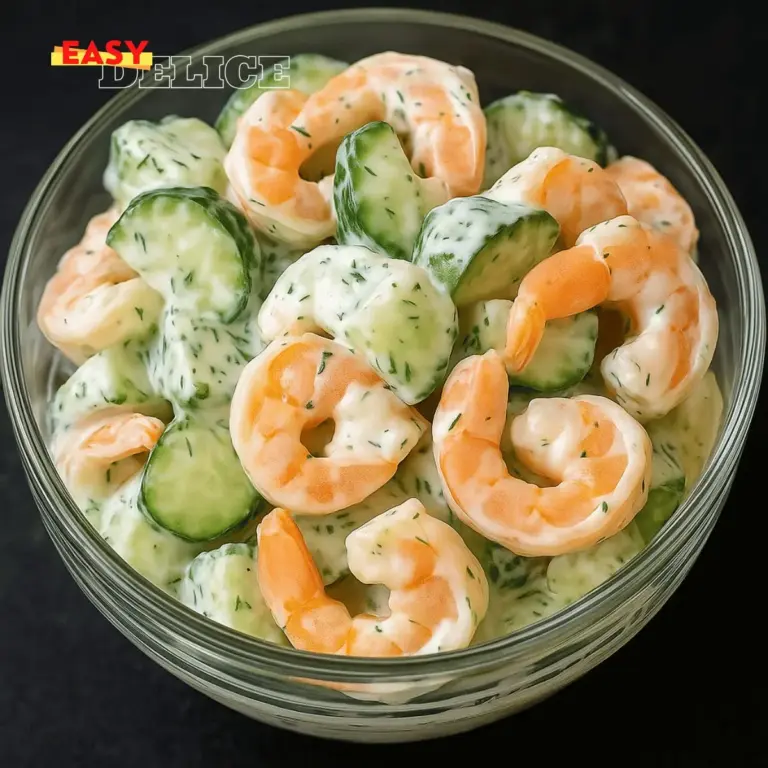 Salade Crémeuse de Concombre et Crevettes : Une Entrée Fraîche et Savoureuse