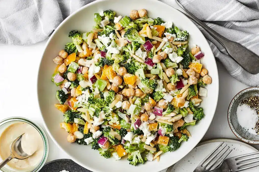 Chopped Broccoli and Chickpea Salad