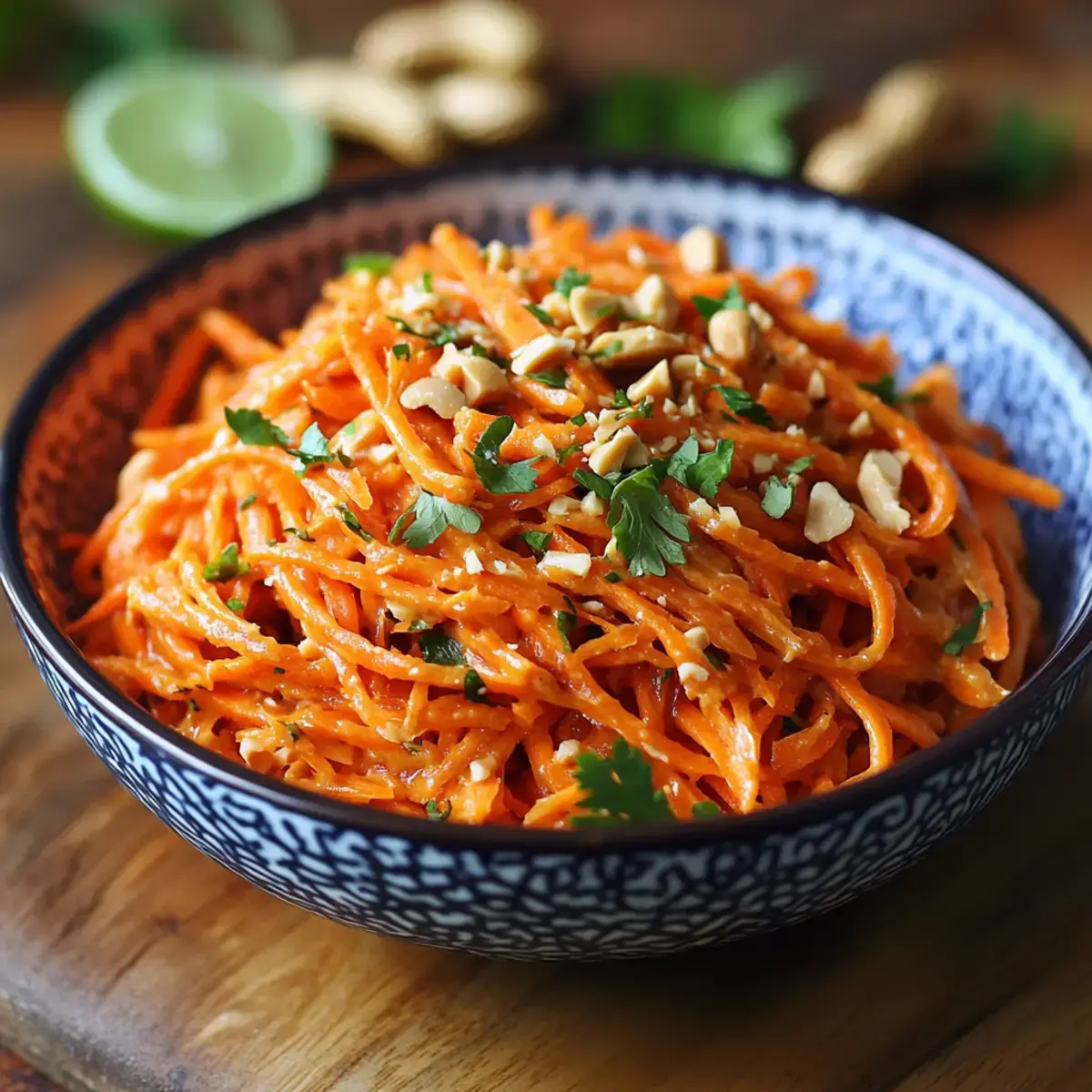 Carottes Râpées à la Thaï: Meilleure Sauce au Beurre de Cacahuètes - 2 salade de carottes thaï