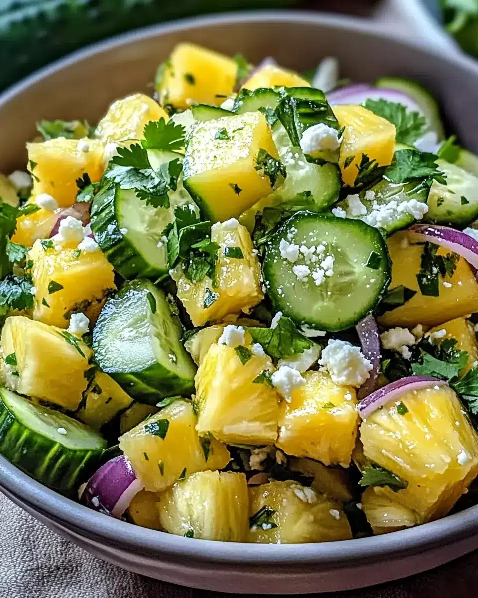 Salade de concombre et d'ananas 2 salade de concombre et ananas