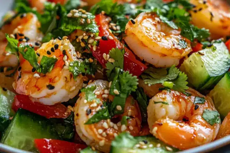 Salade de crevettes à l’asiatique