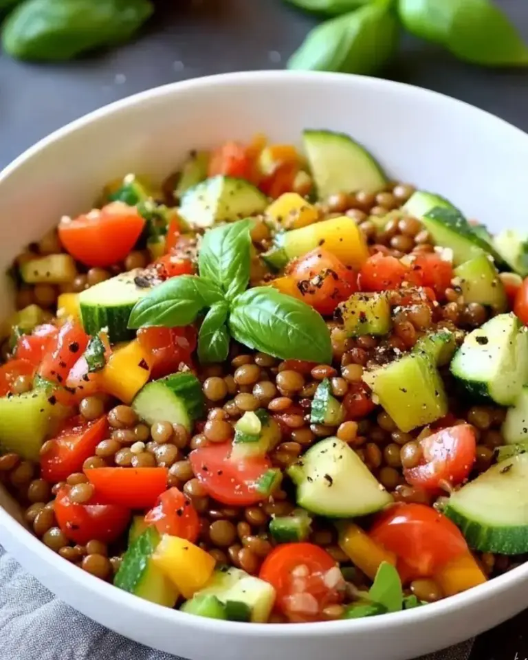 Salade de lentilles aux légumes