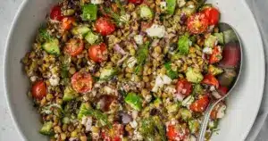 Salade de lentilles à la grecque