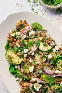 Salade de Lentilles, Menthe et Feta
