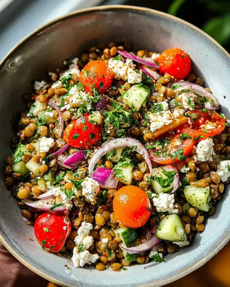 Salade de lentilles méditerranéenne