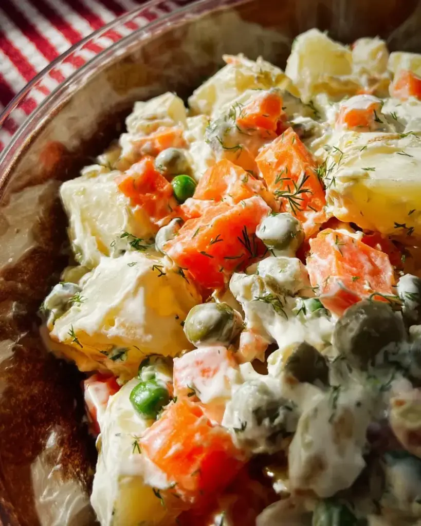 Salade de mayonnaise aux légumes