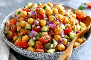 Salade de pois chiches méditerranéenne