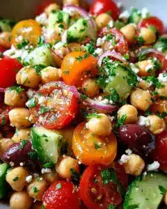 Salade de pois chiches méditerranéenne