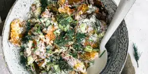 Crispy potato salad