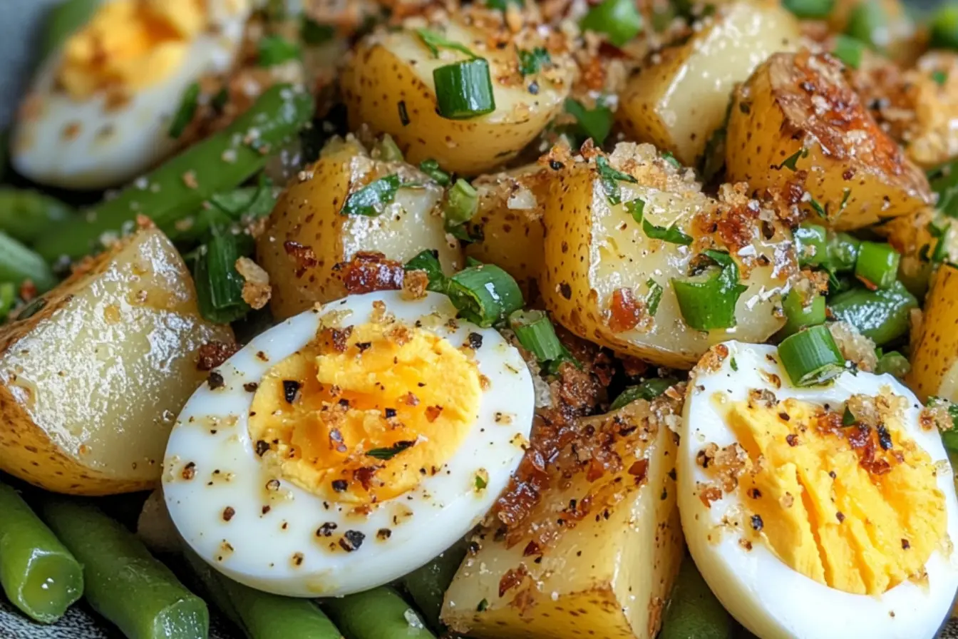 Salade de pommes de terre, haricots verts et œufs 2 salade de pommes de terre haricots verts et œufs