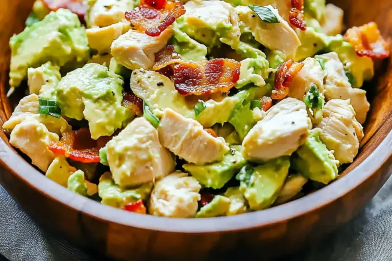 Salade de poulet avocat bacon