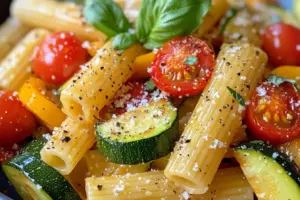 Salade de pâtes aux légumes grillés