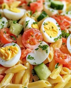 La meilleure salade de pâtes au surimi et œufs durs