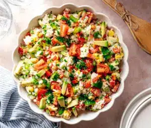 Salade de riz estivale