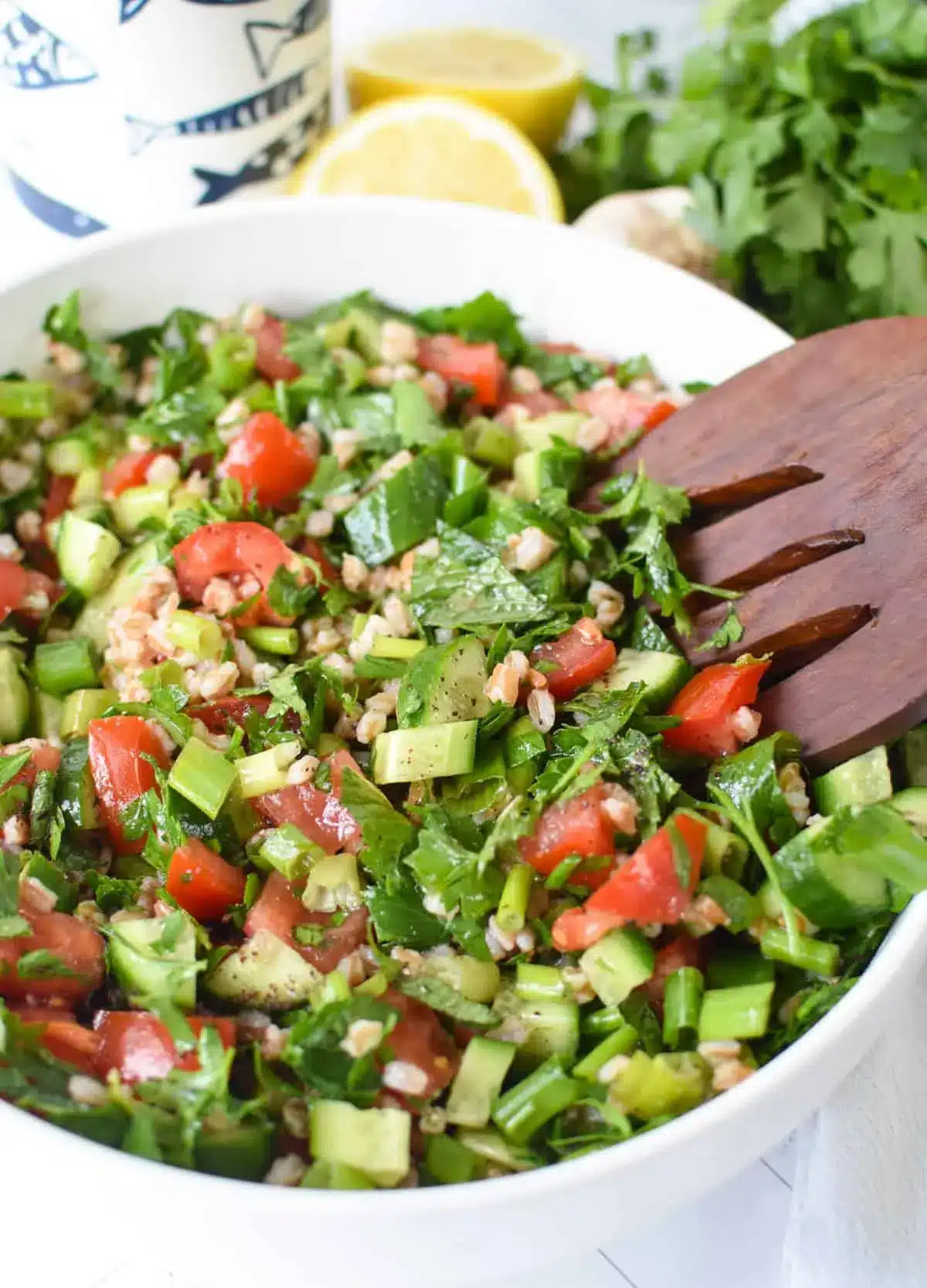 Farro Tabbouleh Salad 2 salade de tabboulé au farro