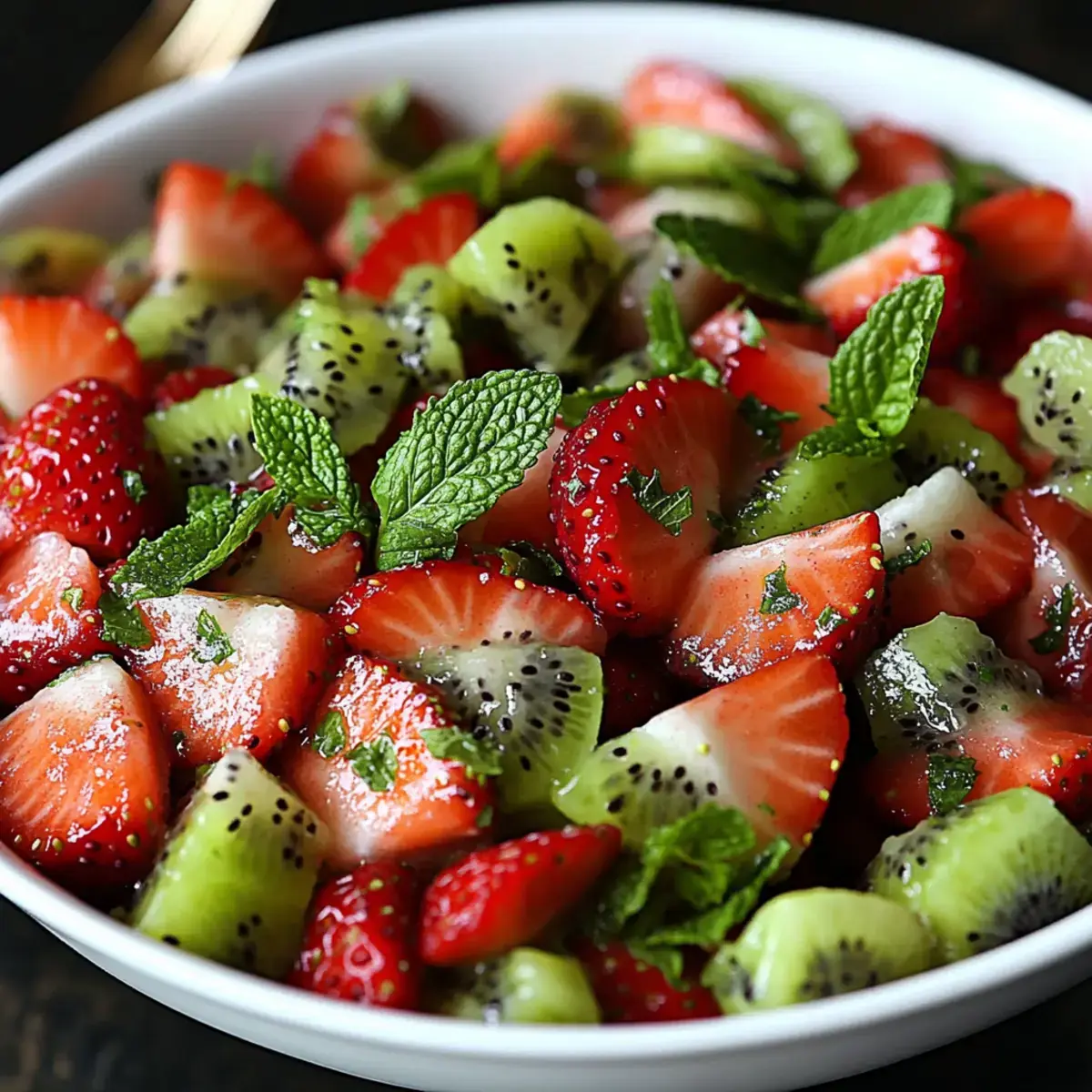 Salade Fraise Kiwi Menthe : La Meilleure Recette Énergisante 2 salade fraise kiwi menthe