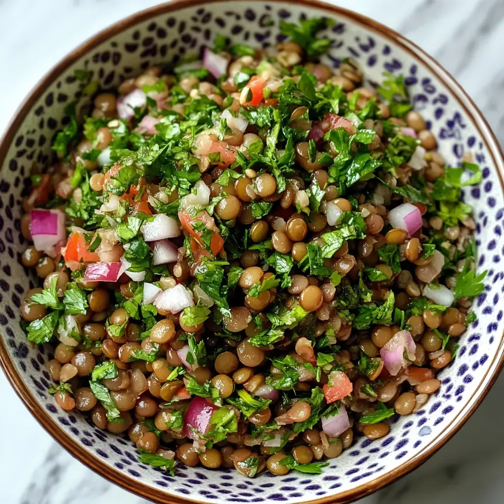 Salade froide de lentilles et herbes fraîches 2 salade froide de lentilles