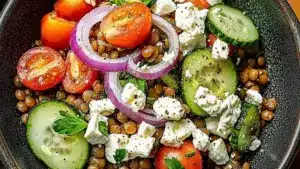 Salade de Lentilles Méditerranéenne Rapide et Simple