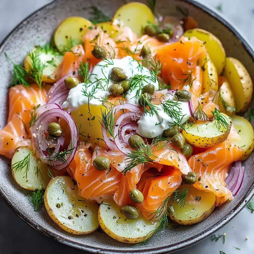 Salade nordique d’été au saumon fum