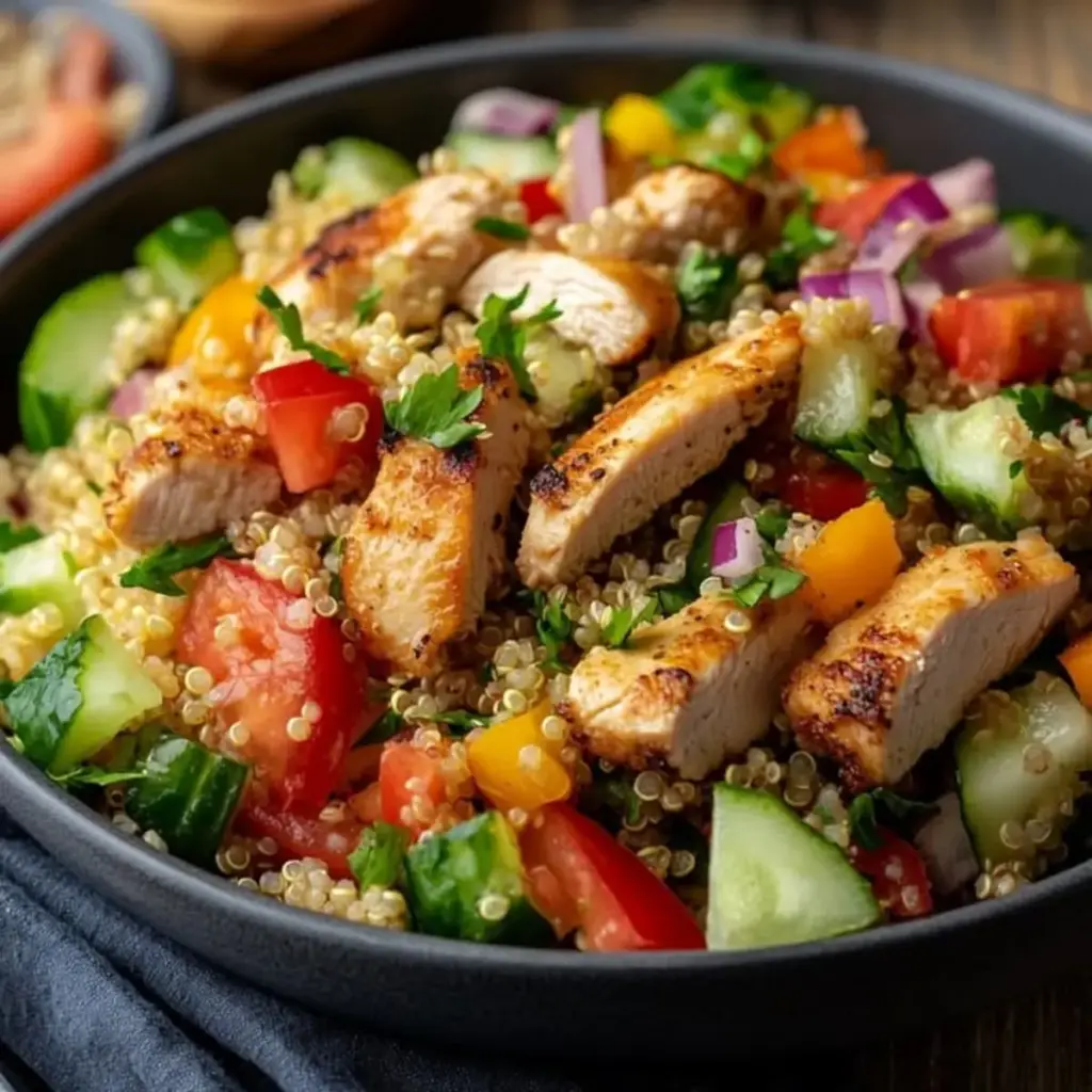 Découvrez la Recette Irrésistible de Salade Quinoa Poulet pour un Repas Sain et Savoureux – Cuisine facile et abordable