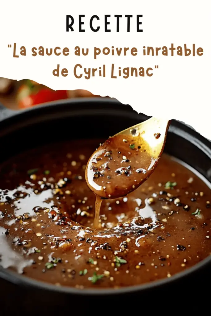 La sauce au poivre inratable de Cyril Lignac