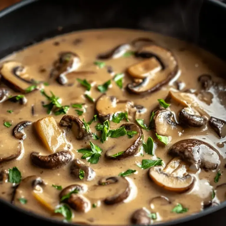 Sauce crémeuse aux champignons