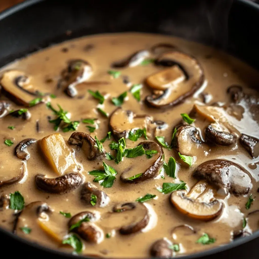 Sauce crémeuse aux champignons