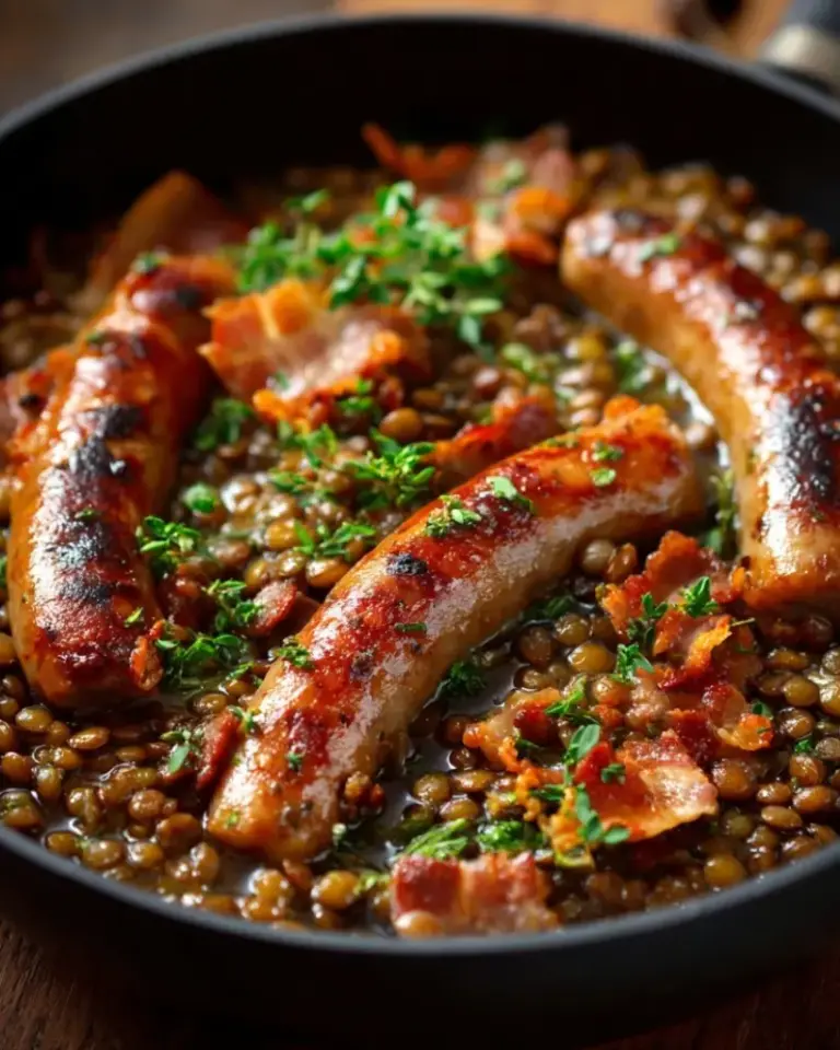 Saucisse aux lentilles Cookeo