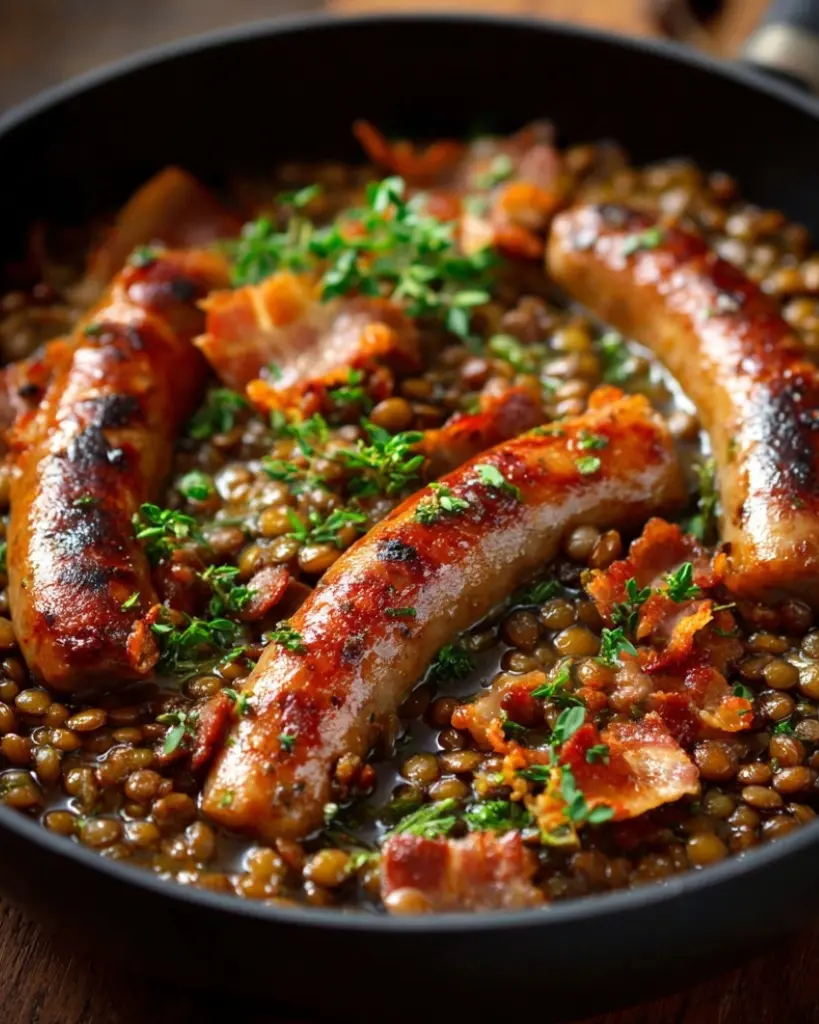 Saucisse aux lentilles Cookeo