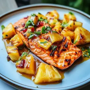 Saumon au miel et à l’ananas