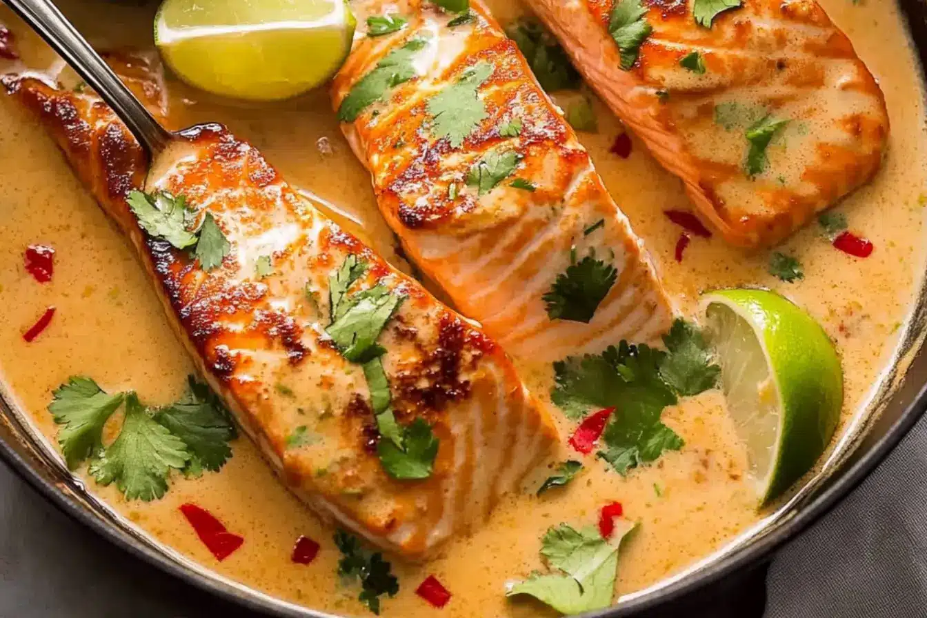 Saumon poché au lait de coco 2 saumon poché lait de coco