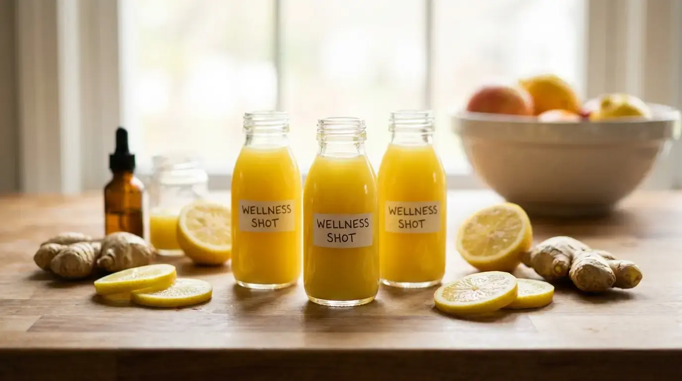 Shot Gingembre Citron : Recette Maison + Bienfaits (Meilleur Que Lidl) 2 shot gingembre citron