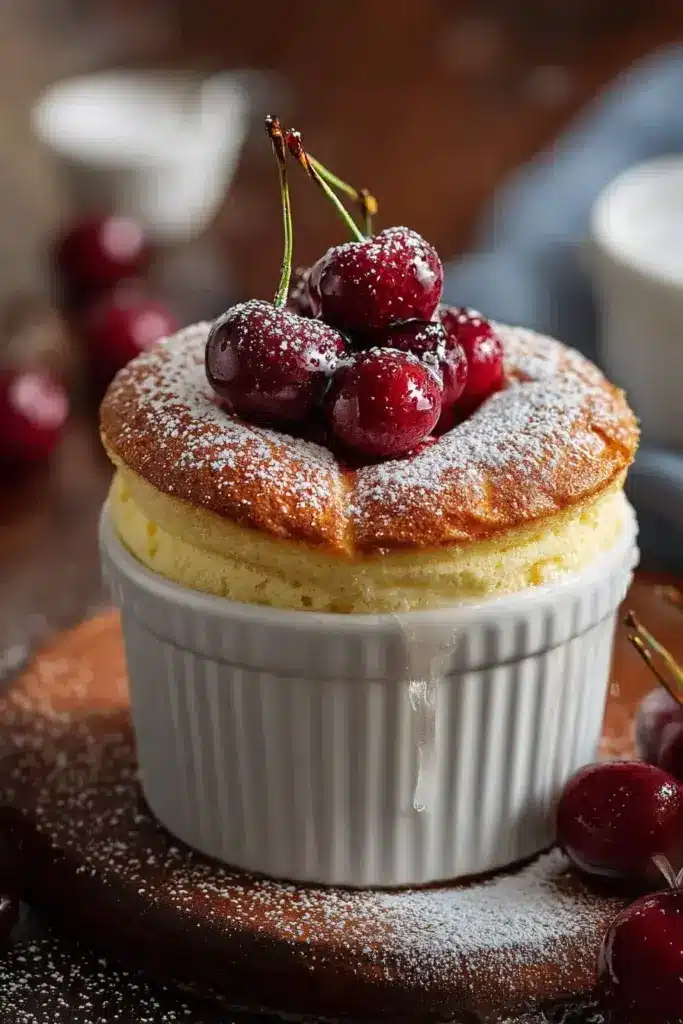 Délicieux Soufflé aux cerises au kirsch à réaliser chez soi