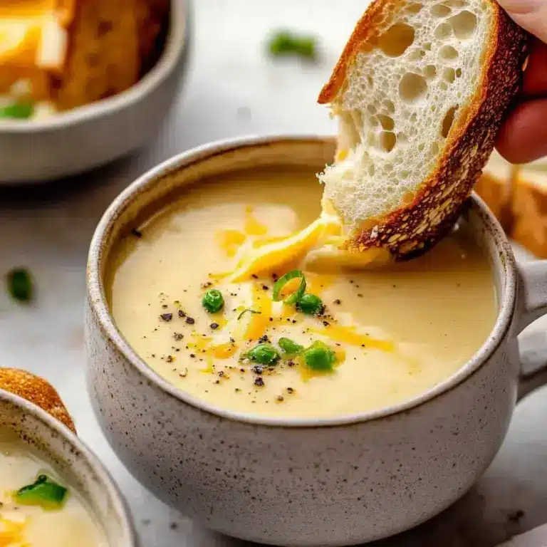 Soupe de Chou-Fleur Rôti au Cheddar et à l’Ail Crémeuse –