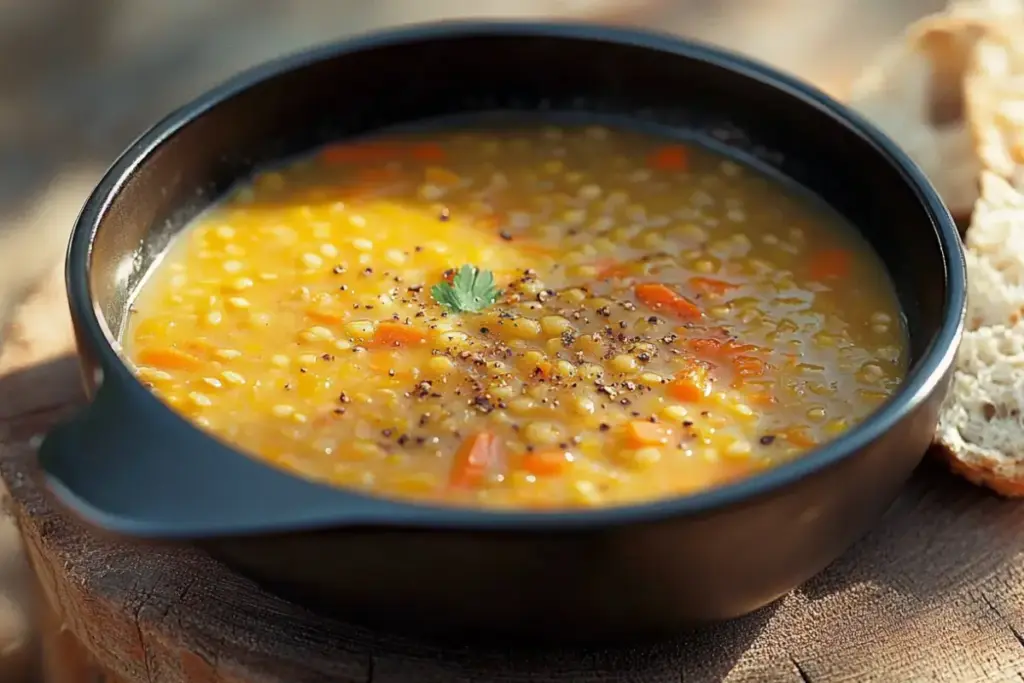 Soupe de lentilles aux légumes