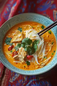 Soupe Thaï au Poulet et Lait de Coco