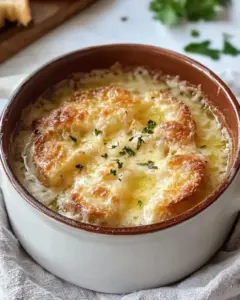 Soupe à l’oignon gratinée traditionnelle