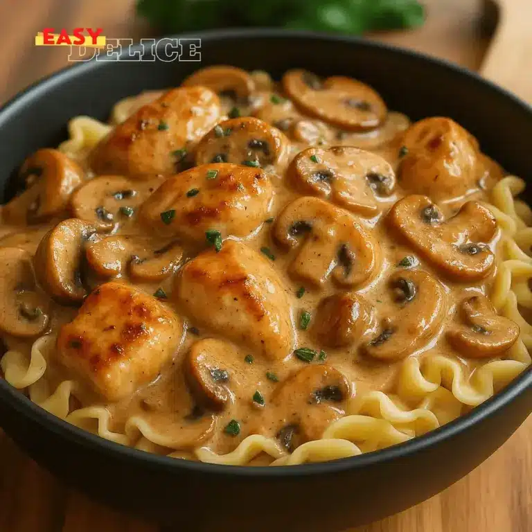 Recette de Stroganoff de Poulet aux Champignons : Un Plat Crémeux et Réconfortant