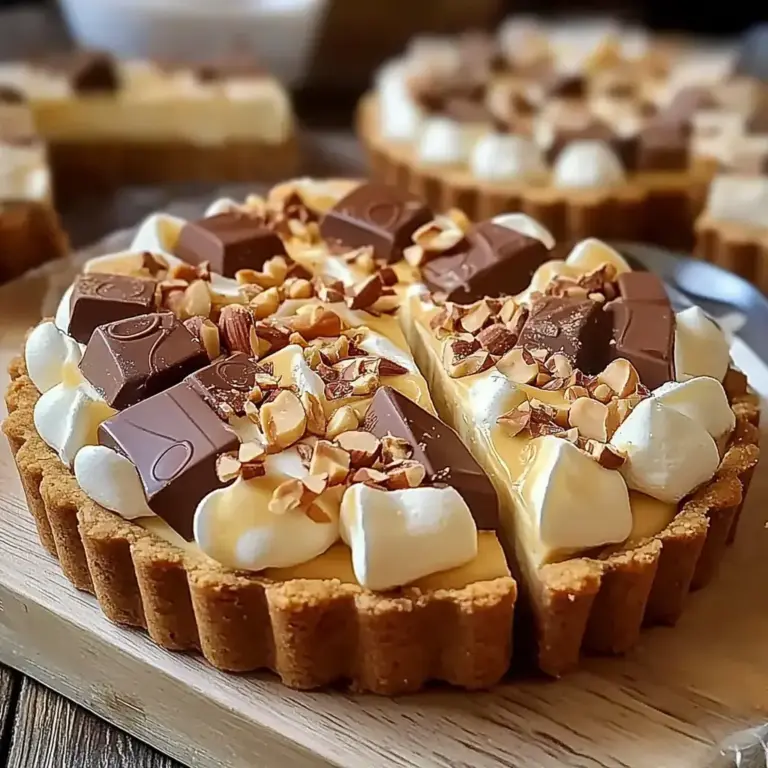 Tarte Kinder Bueno au Chocolat Blanc et Noisettes