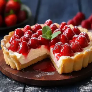 Tarte onctueuse au mascarpone et fraises fraîches