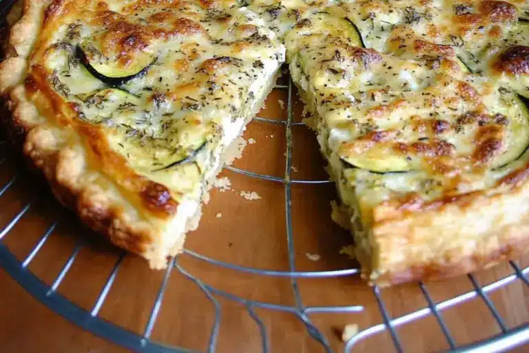 Tarte courgettes et chèvre frais