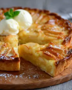 Tarte aux pommes normande traditionnelle