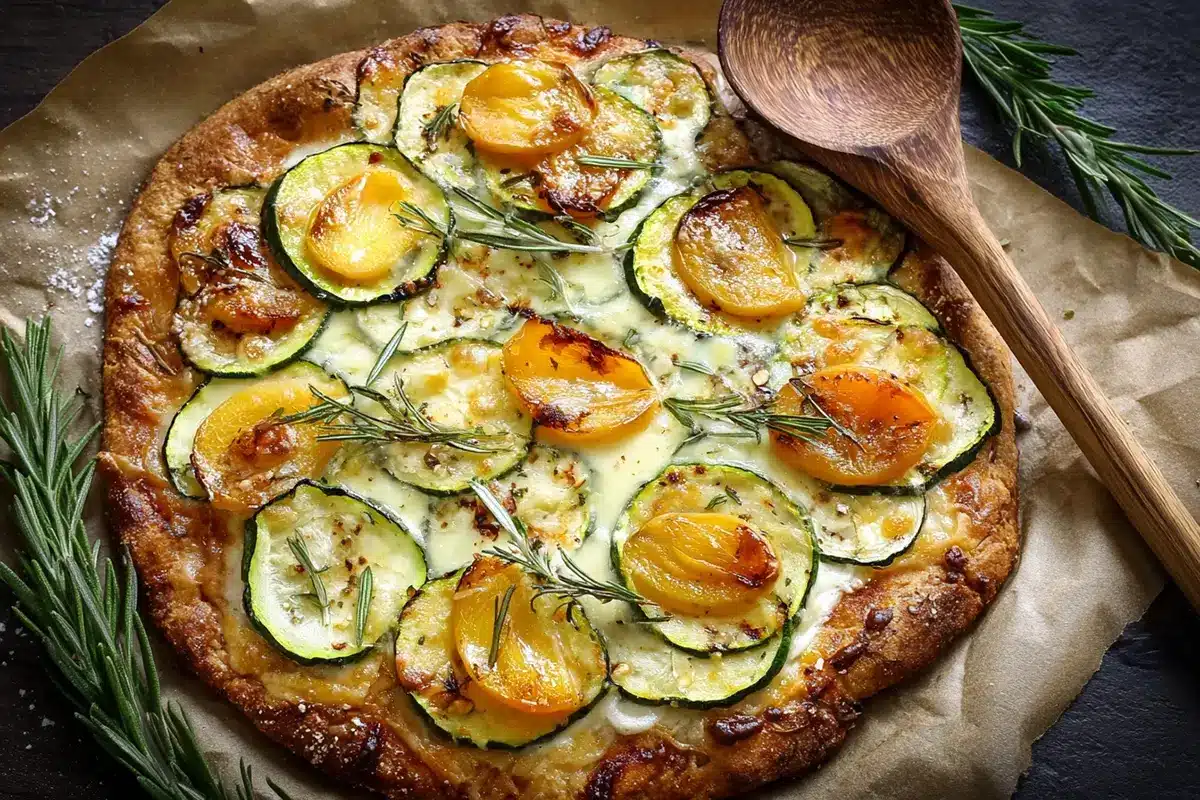 tarte courgettes chyvre miel