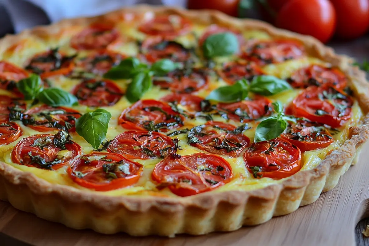 tarte fine aux tomates et ychalotes
