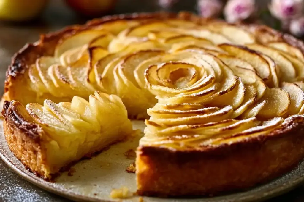 La Tarte Normande : Un dessert traditionnel aux pommes et amandes qui fond dans la bouche