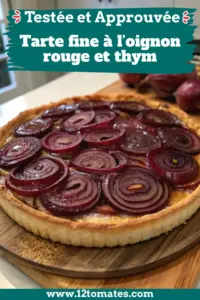 Tarte à l’oignon rouge et thym