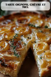 Tarte fine aux oignons caramélisés et chèvre