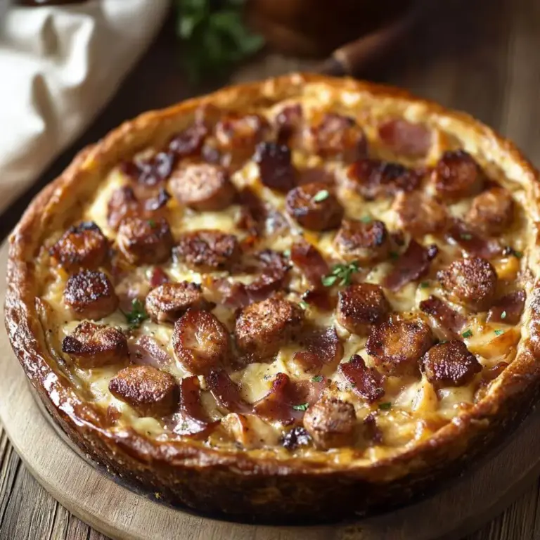 Tarte salée à la saucisse