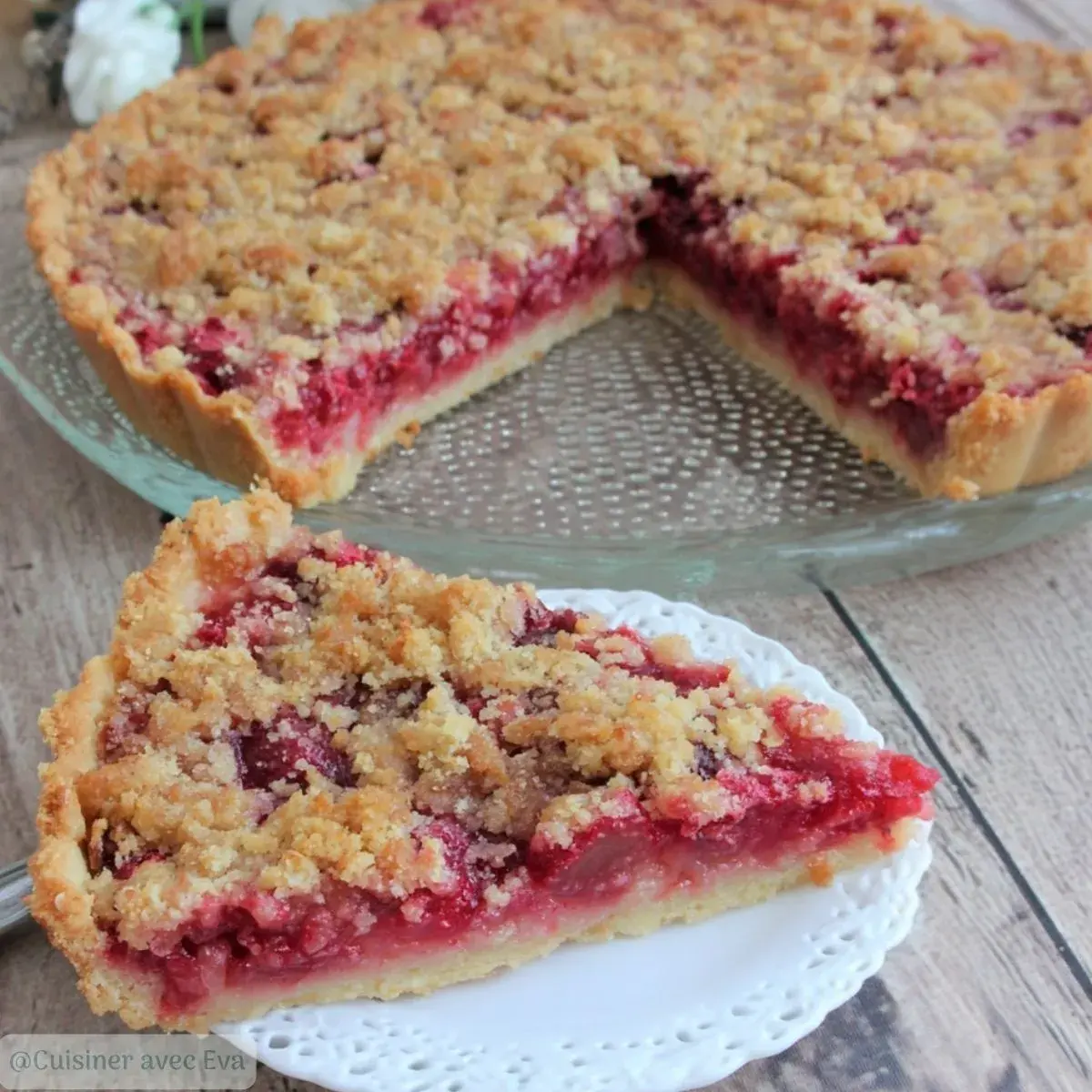 Tarte streusel rhubarbe framboise : recette croustillante et irrésistible - 2 tarte streusel rhubarbe framboise